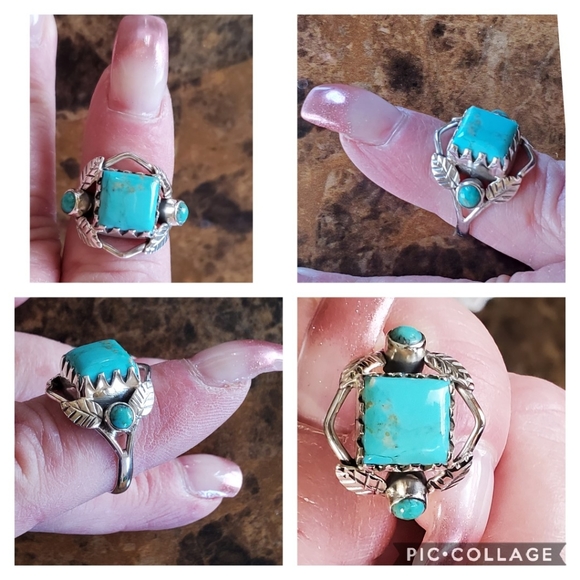 Genuine Arizona Blue Mojave Turquoise Ring 8 - Picture 3 of 6